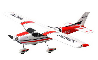 Самолет Skyartec Cessna 182 Brushled SKY403 4CH 2.4GHz (WR RTF Version) AP03-8 Бело-красный