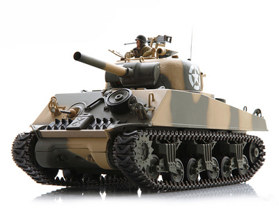 Танк VSTANK PRO US M4A3 Sherman 1:24 HT Airsoft (Desert RTR Version) A02107300 пустынный камуфляж